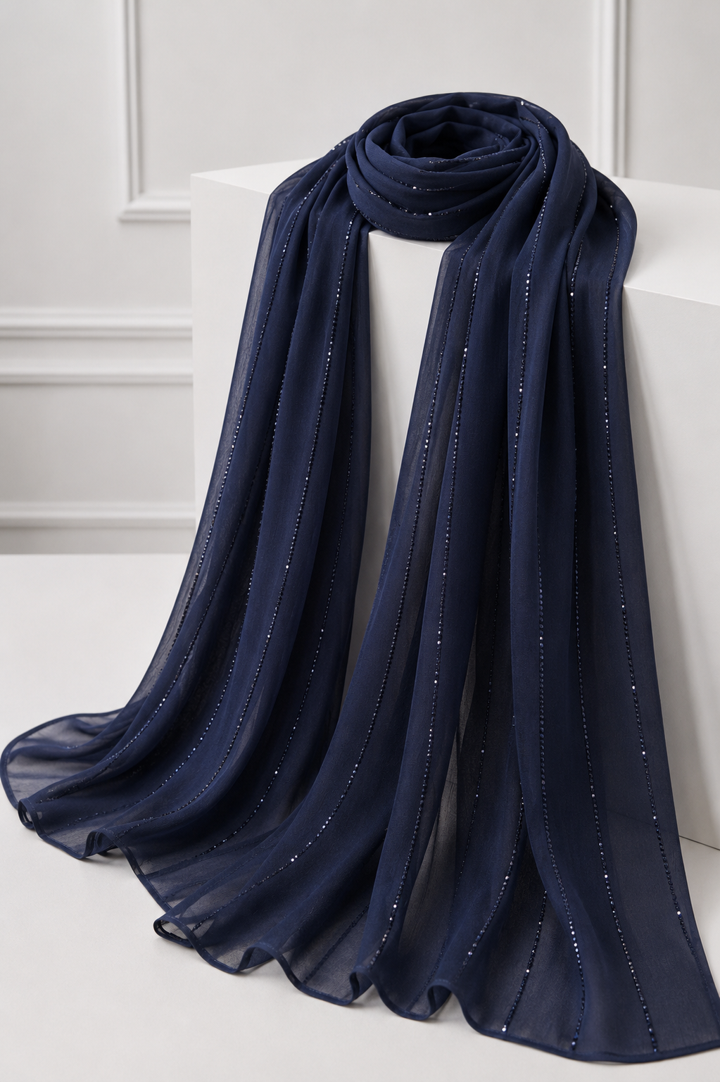 Georgette Sapphire Scarf