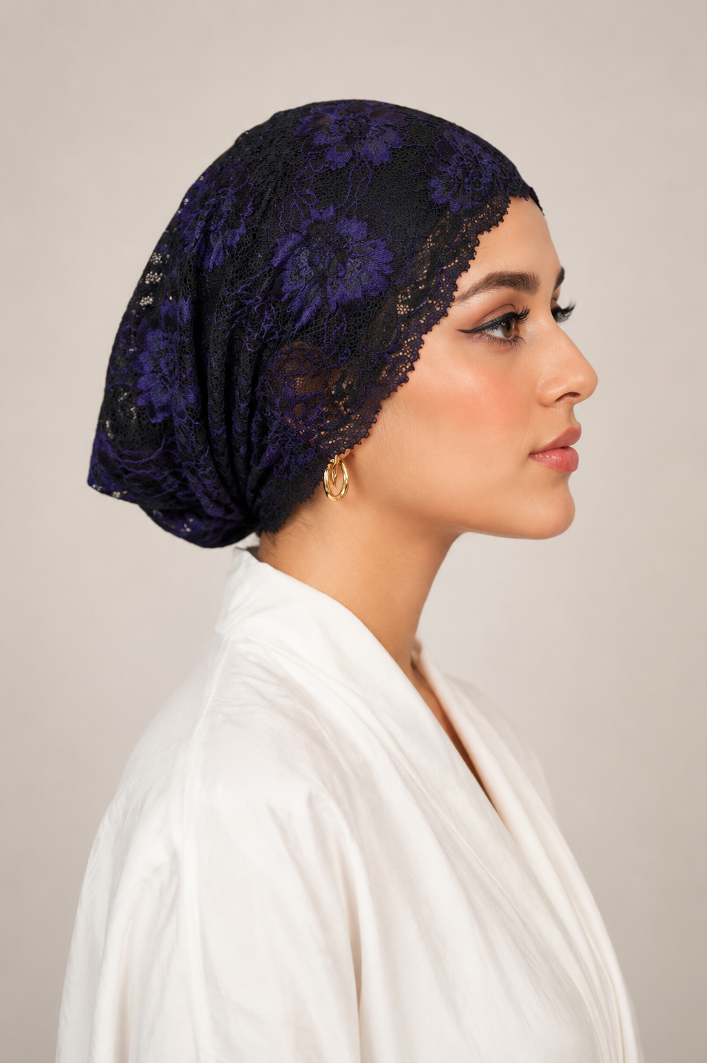 Net Tube Underscarf - Cobalt Blue