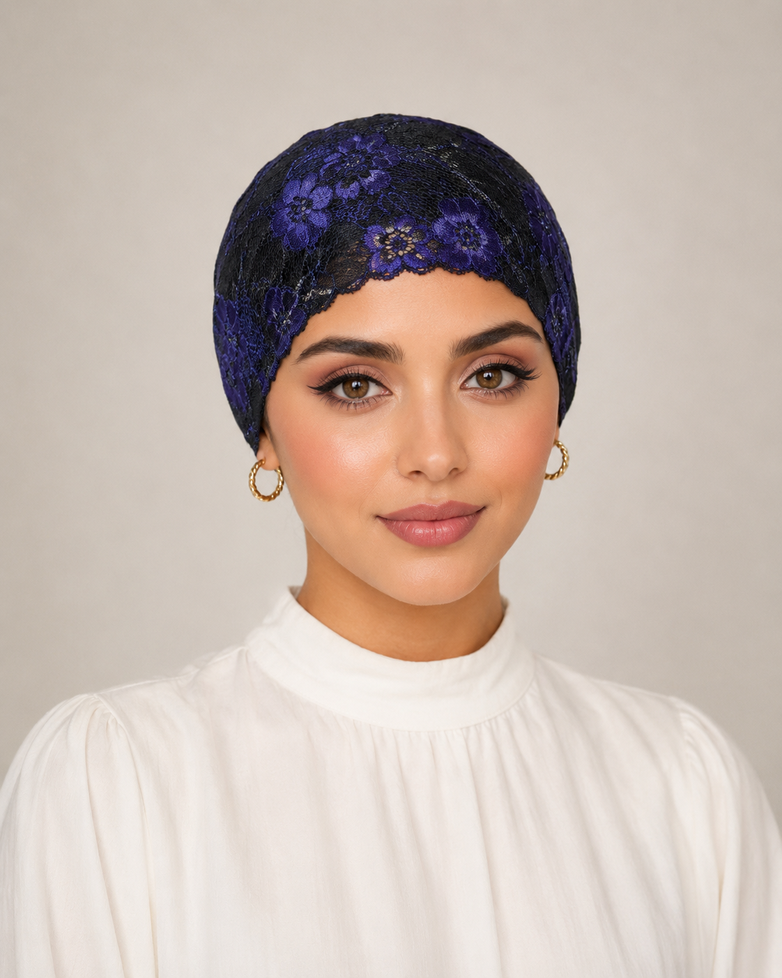 Net Tube Underscarf - Cobalt Blue