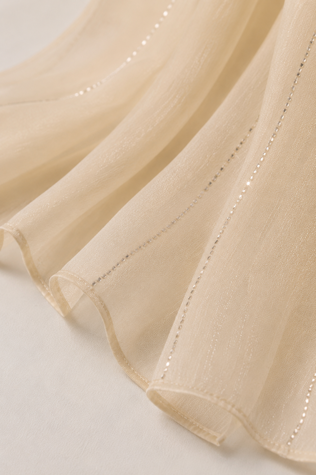 Georgette Ivory Scarf