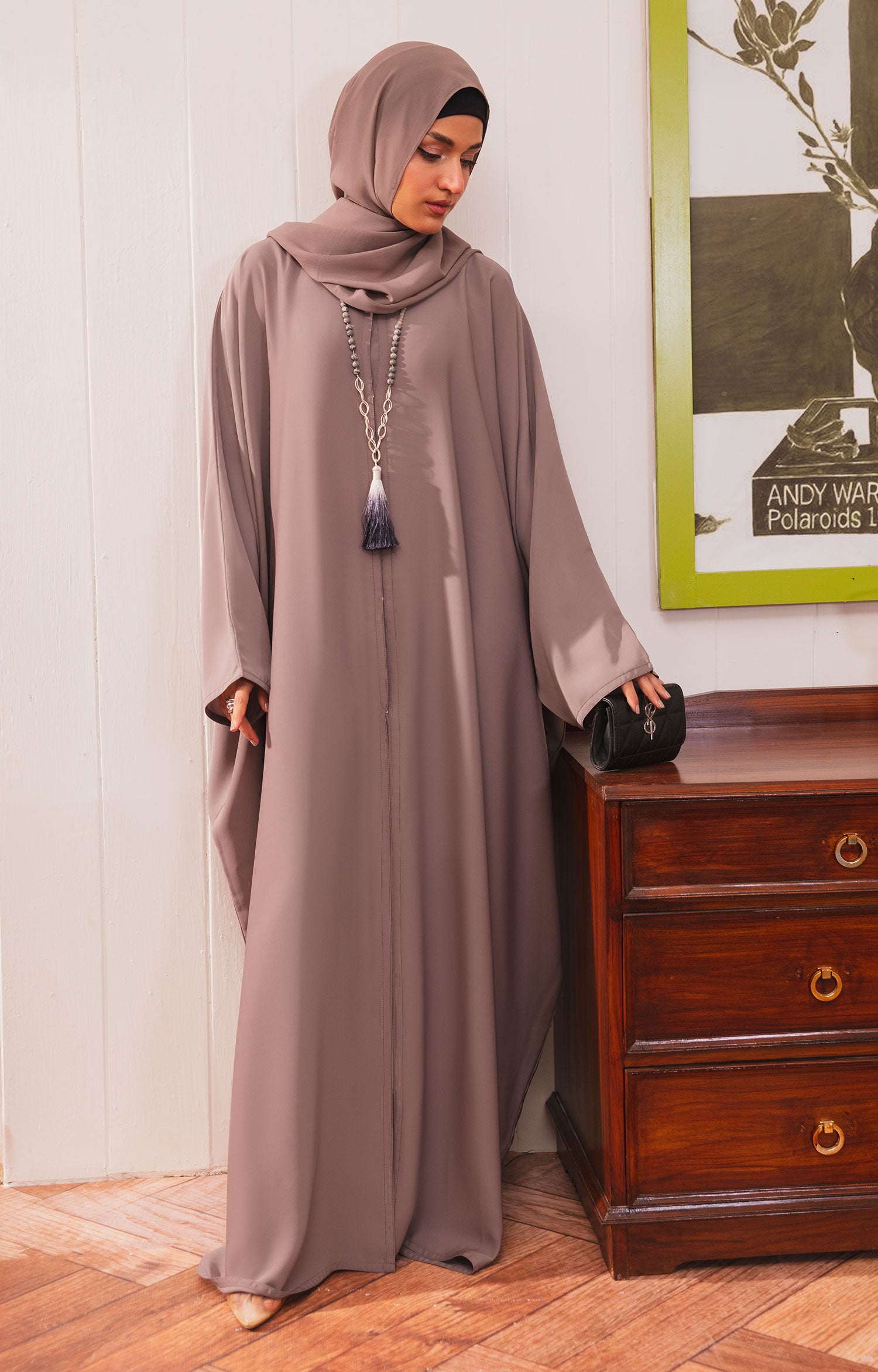 GREY MIST FRONT OPEN CAPE