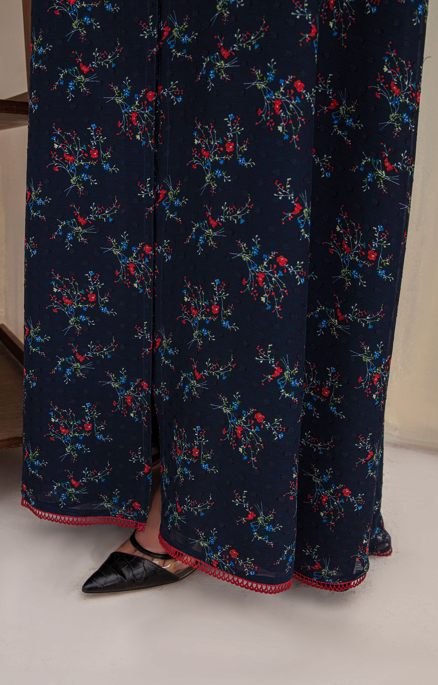 NELIAH PRINTED FRONT OPEN ABAYA