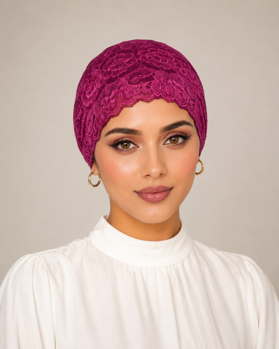 Net Tube Underscarf - Pink