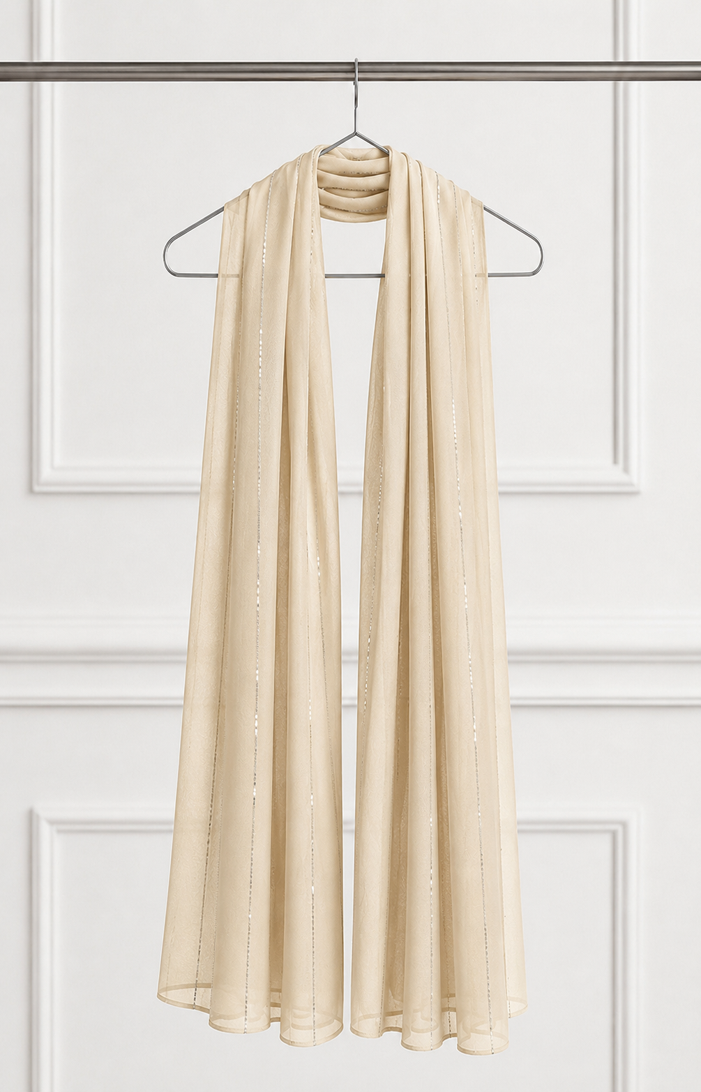 Georgette Ivory Scarf
