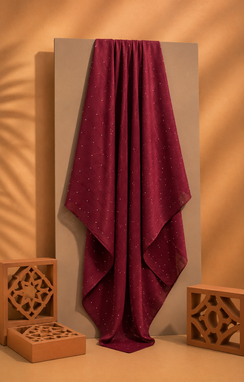 Crinkle Hijab - Maroon
