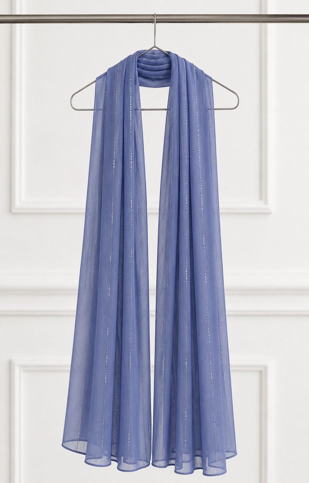 Georgette Indigo Scarf