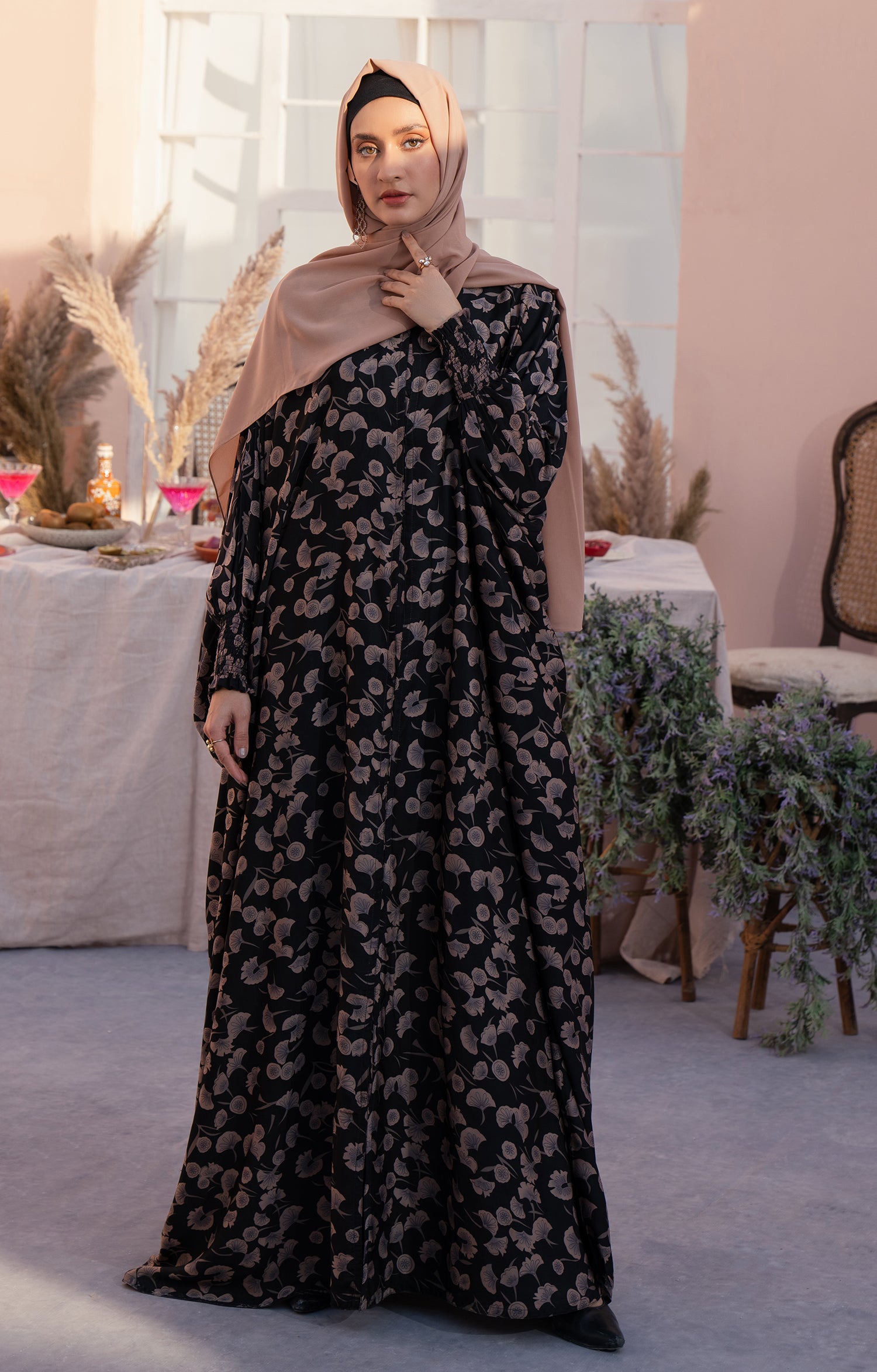 FREYA BROWN PRINTED MODEST WEAR