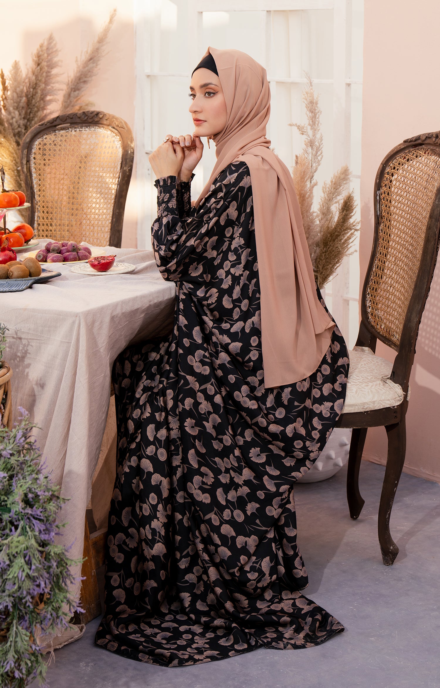 FREYA BROWN PRINTED MODEST WEAR