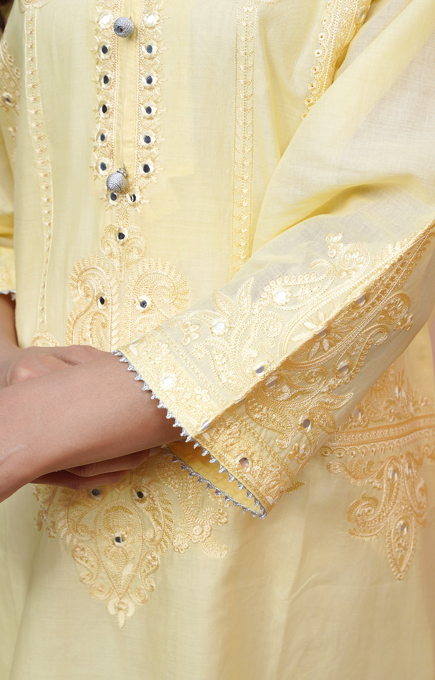 YELLOW PEAR - EMBROIDERED SHIRT