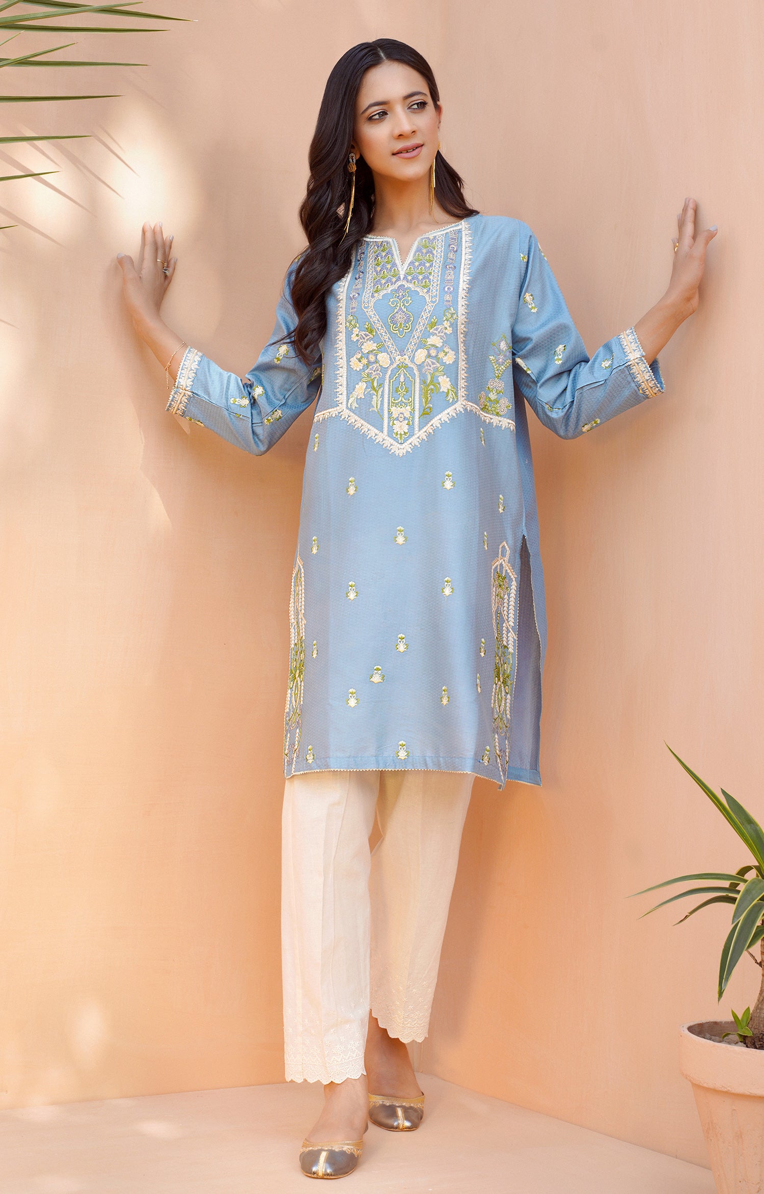 SKY HAZE - EMBROIDERED SHIRT