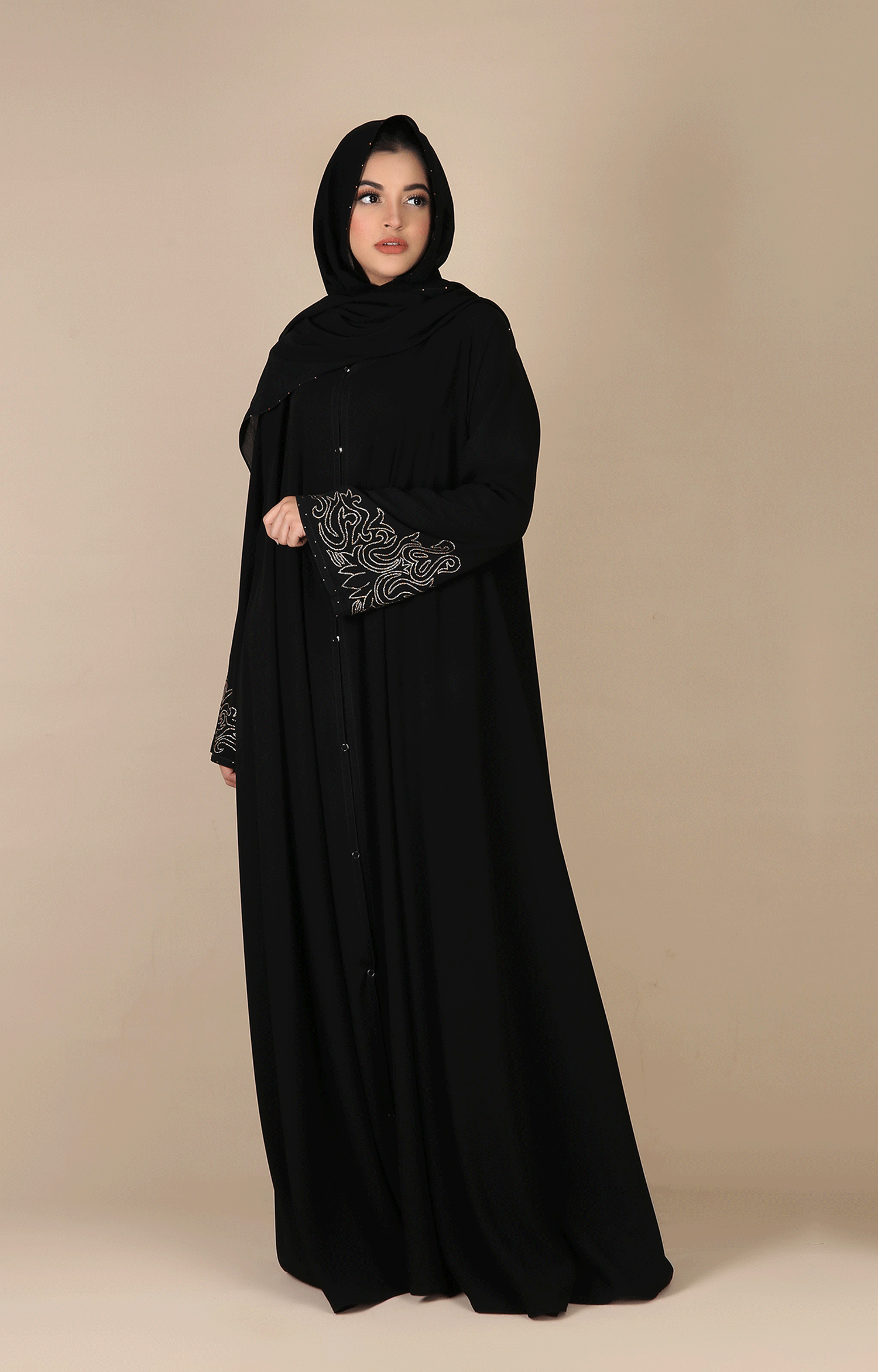 Flare Black Abaya