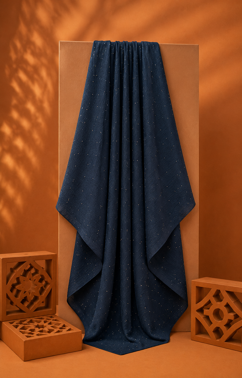 Crinkle Hijab - Navy Blue