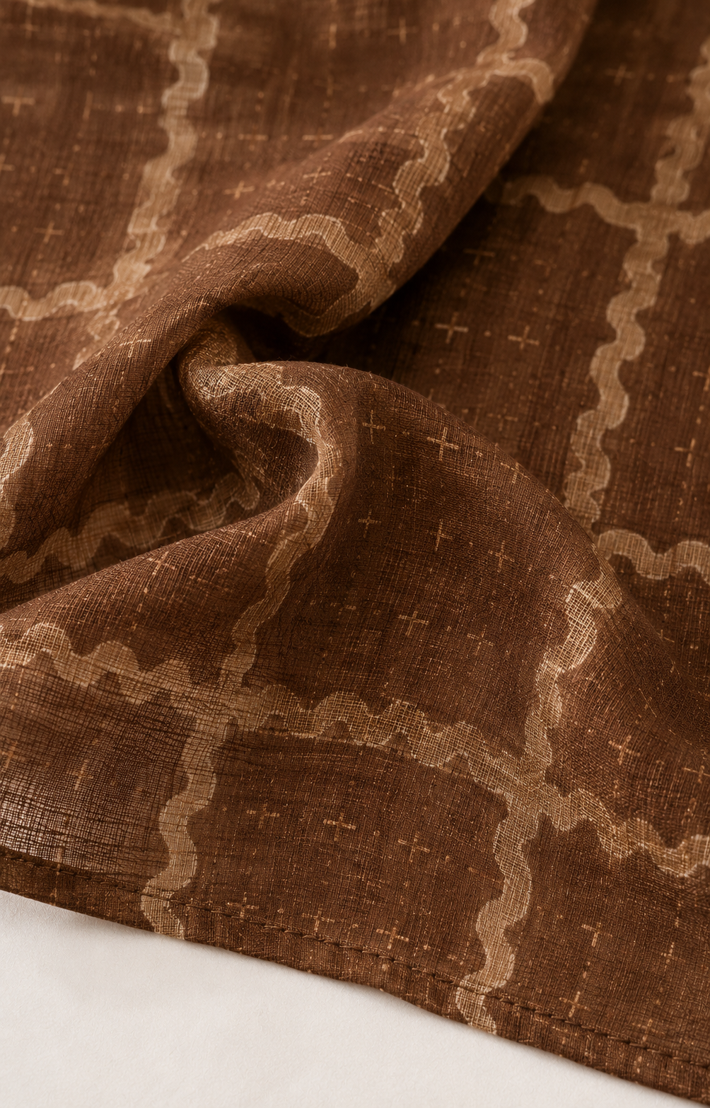 Printed Lawn Hijab - Espresso