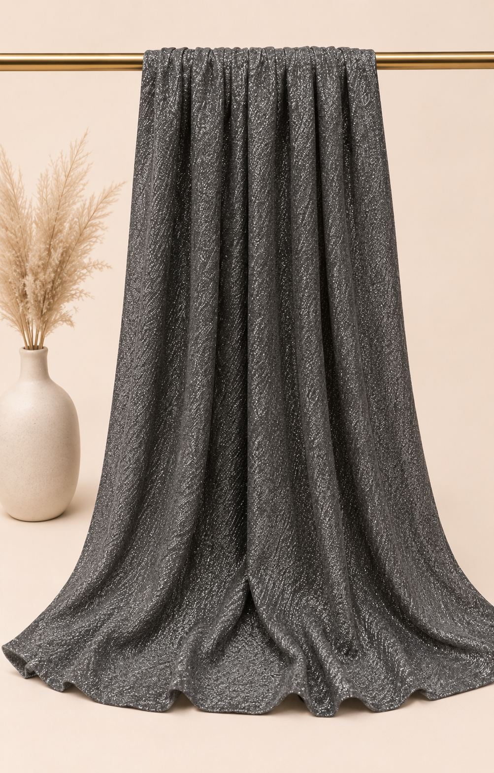 Moon Light Hijab - Charcoal