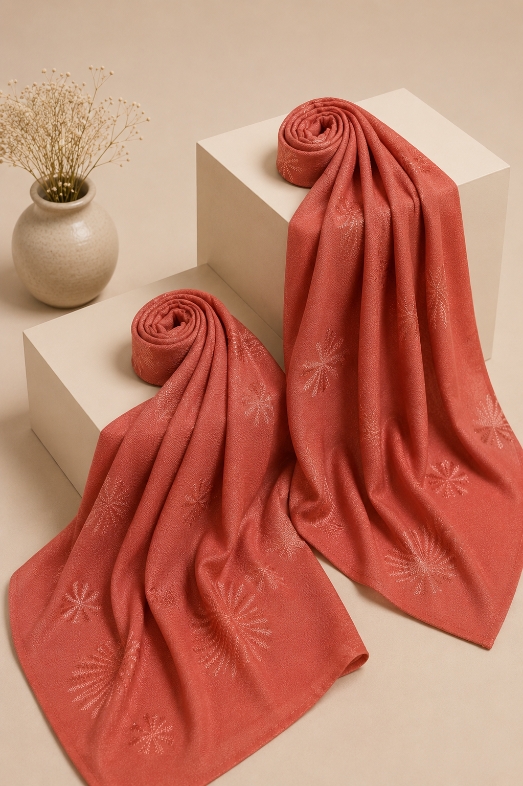 Premium Jersey Hijab - Coral Peach