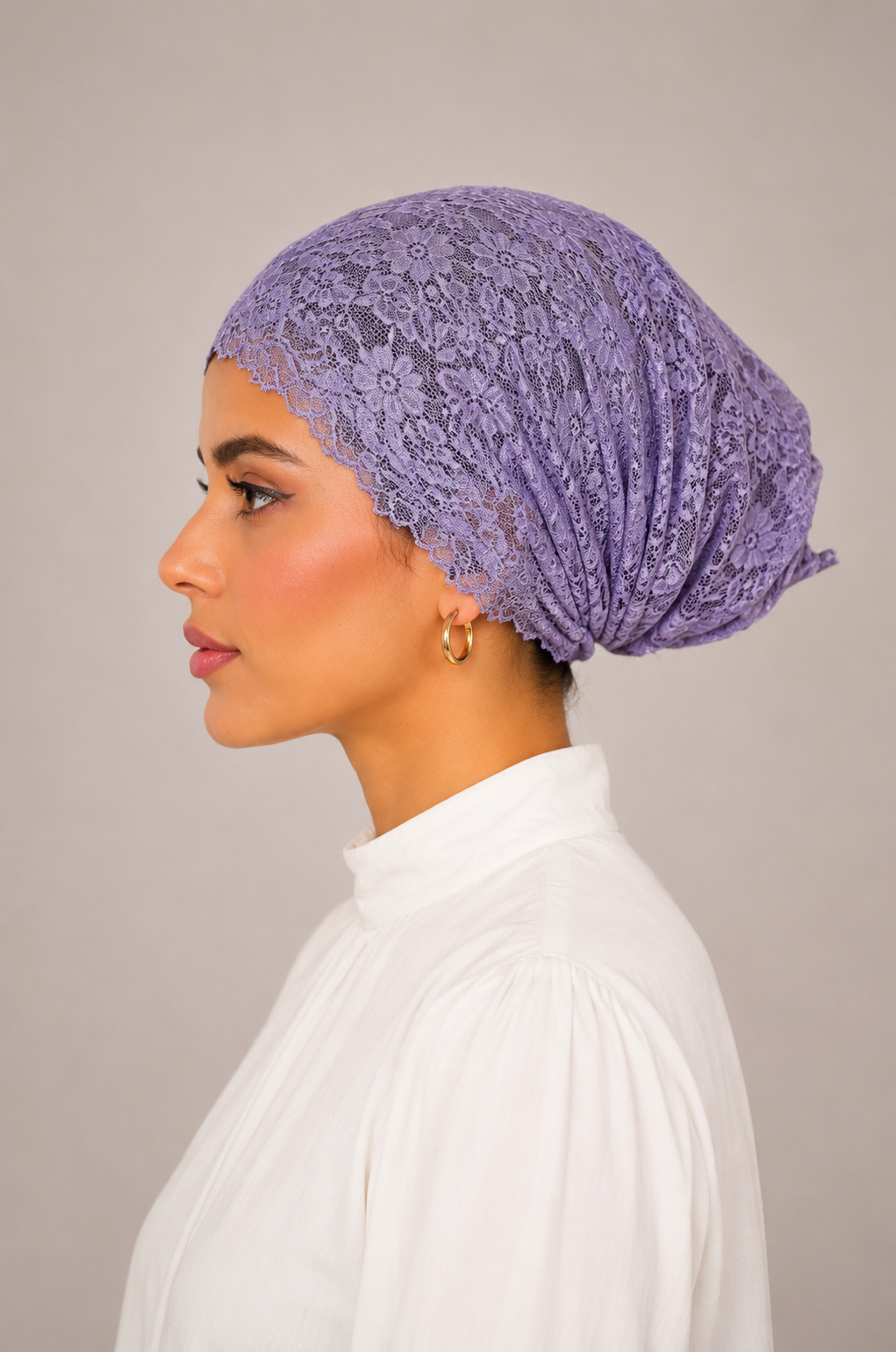 Net Tube Underscarf - Pale