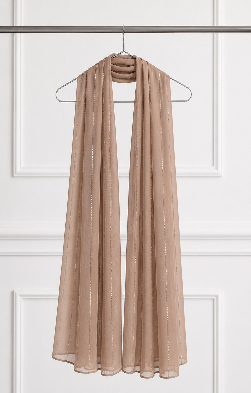 Georgette Taupe Scarf