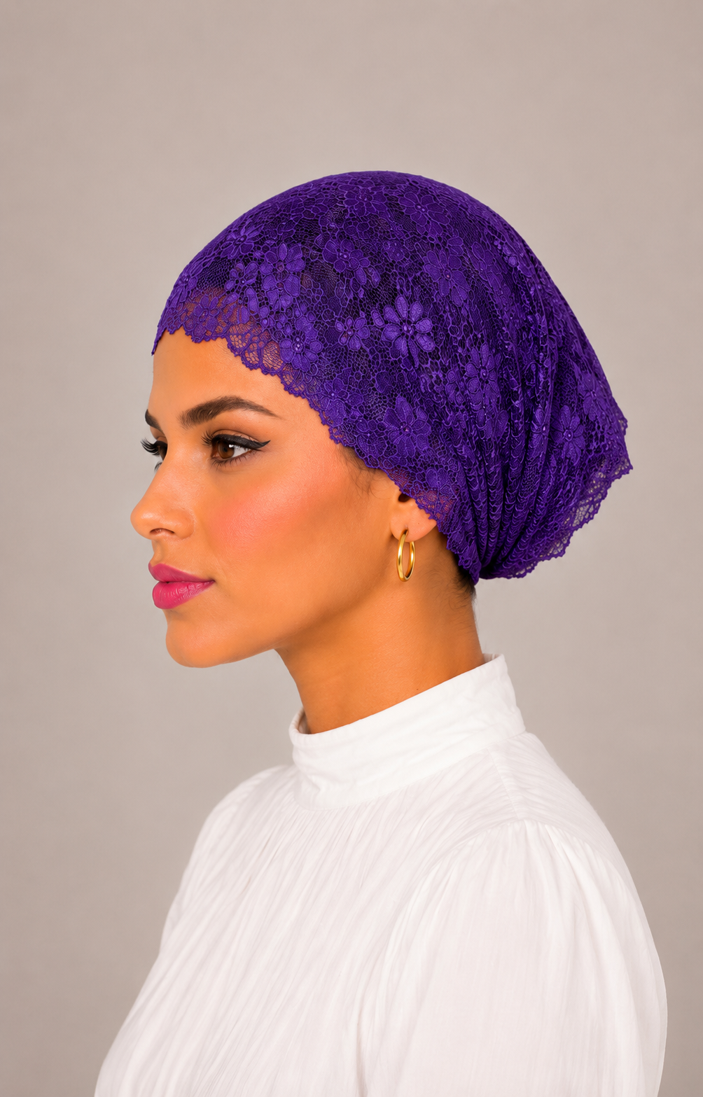 Net Tube Underscarf - Amethyst