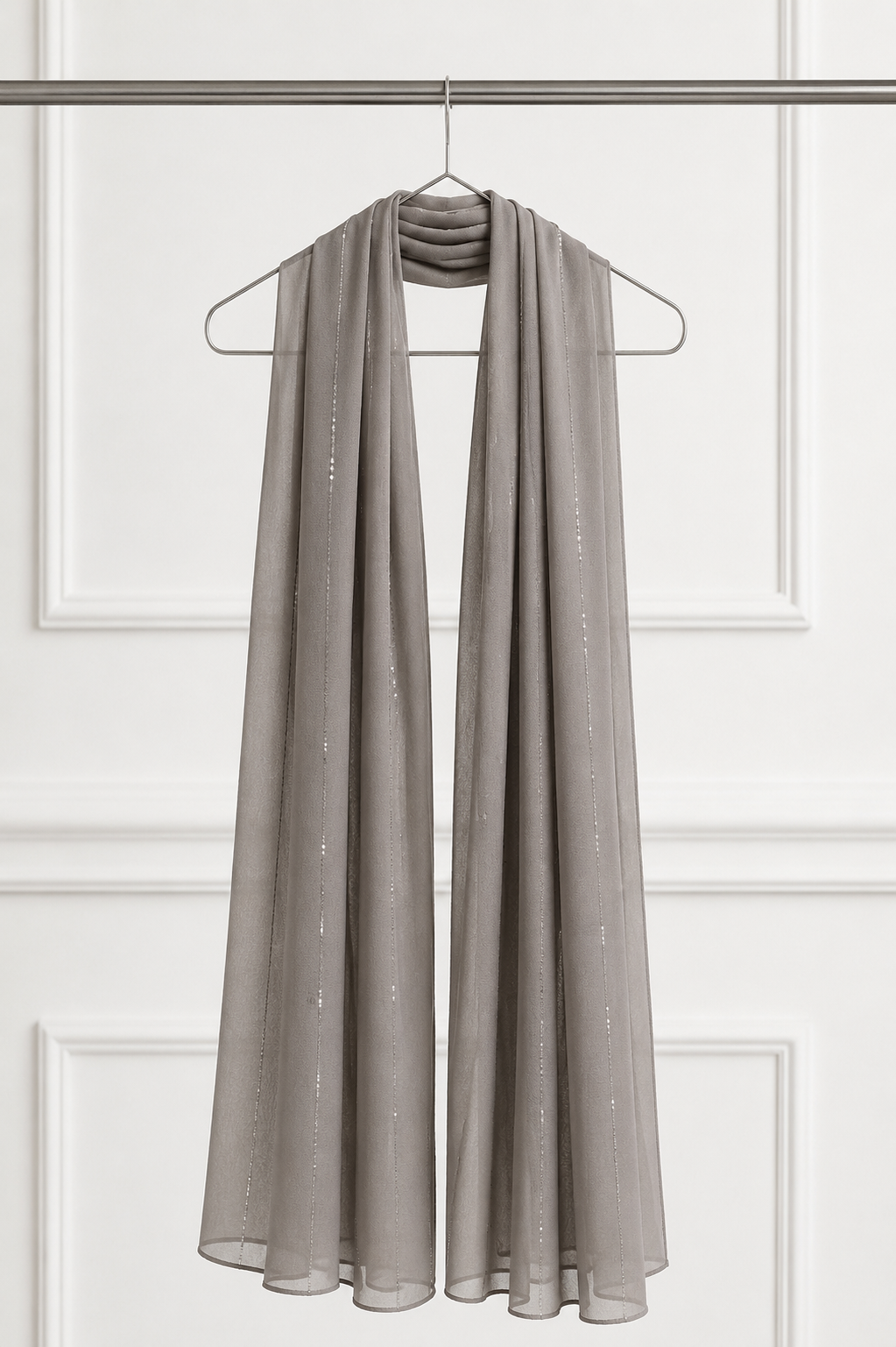 Georgette Taupe Scarf
