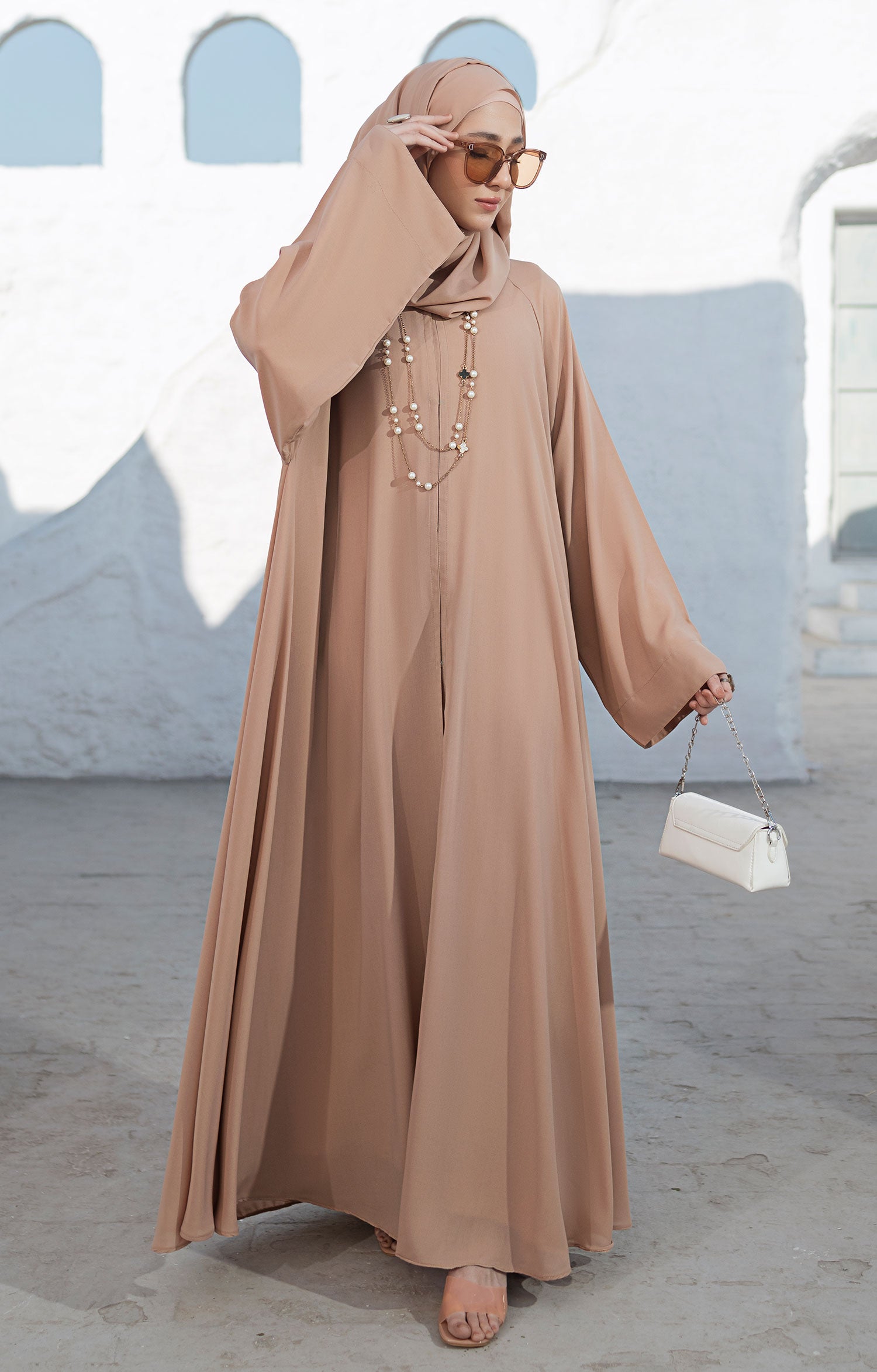 NAIRA BEIGE ABAYA