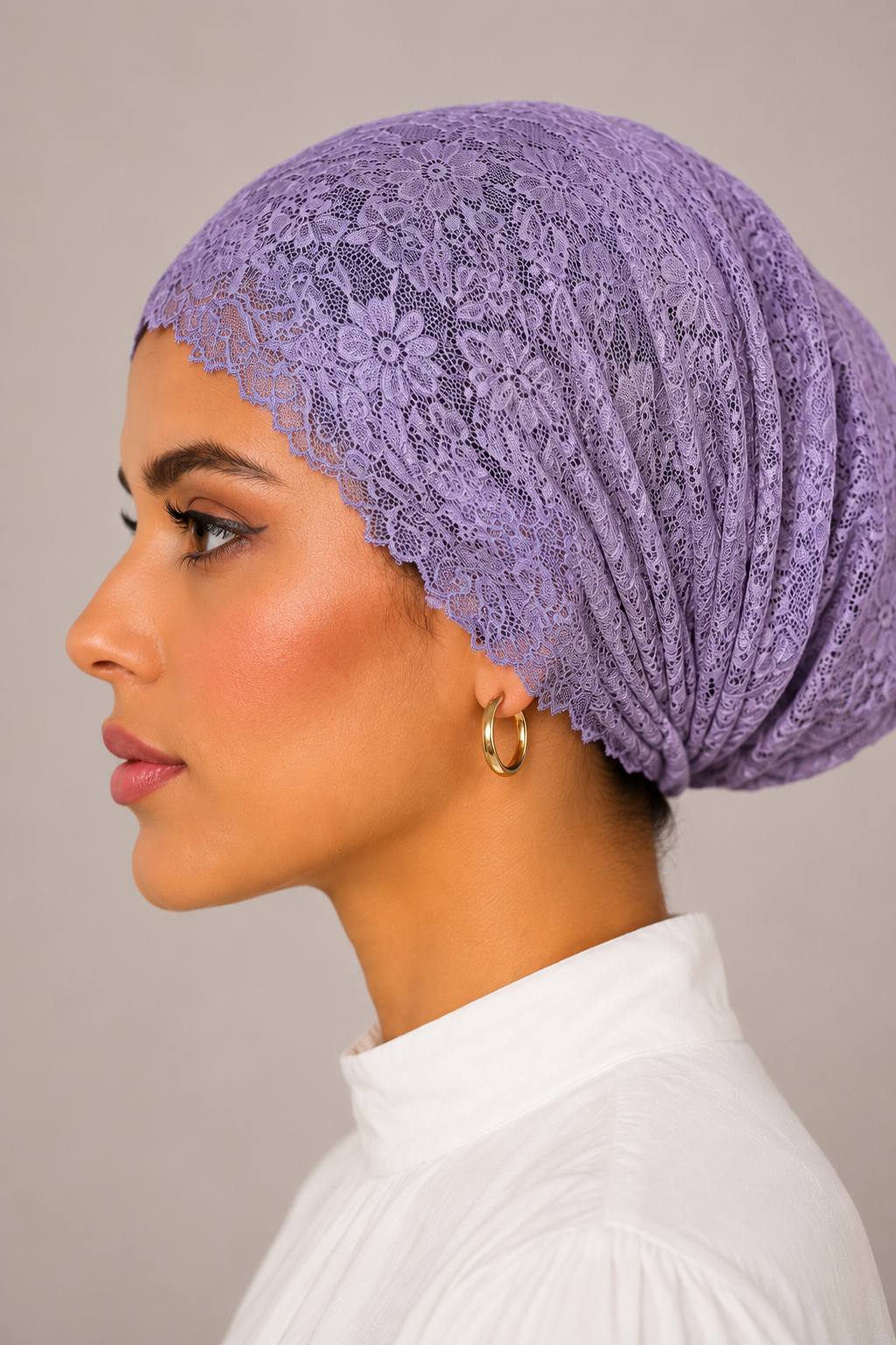 Net Tube Underscarf - Pale