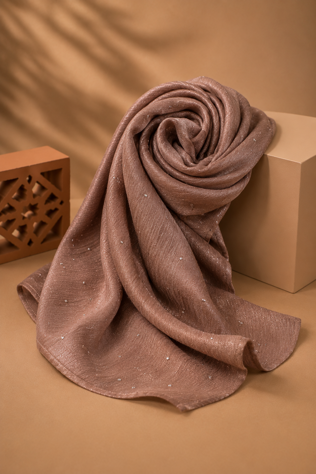 Crinkle Hijab - Brown