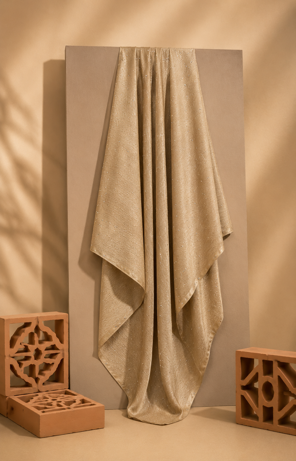 Crinkle Hijab - Beige Gold
