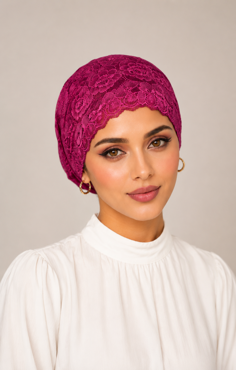 Net Tube Underscarf - Pink
