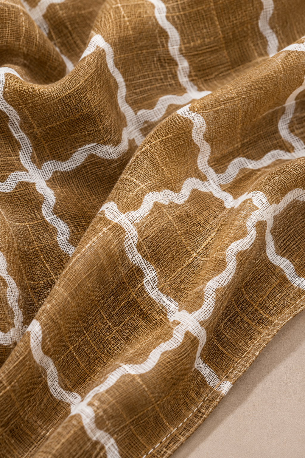 Printed Lawn Hijab - Honey