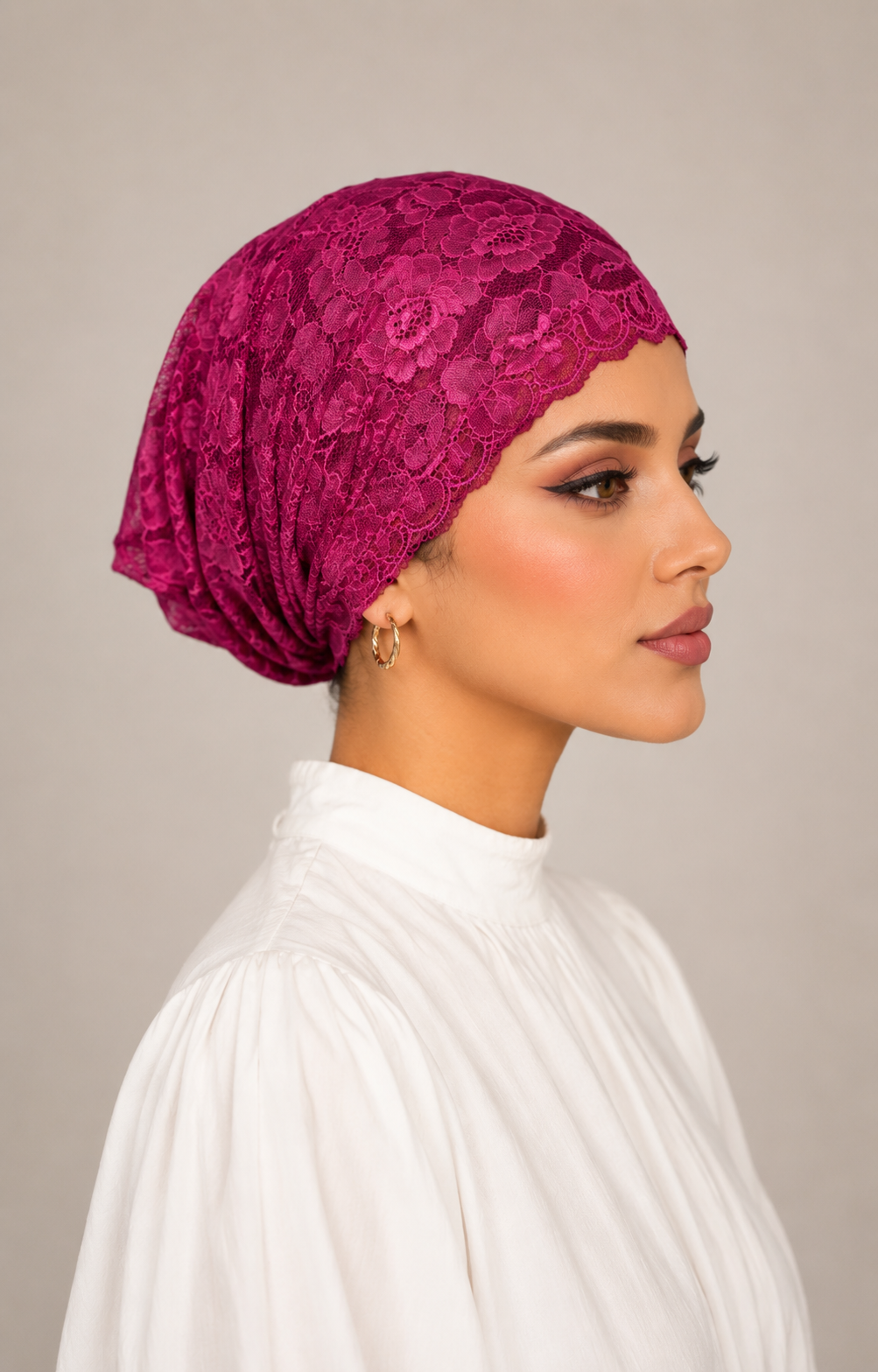 Net Tube Underscarf - Pink