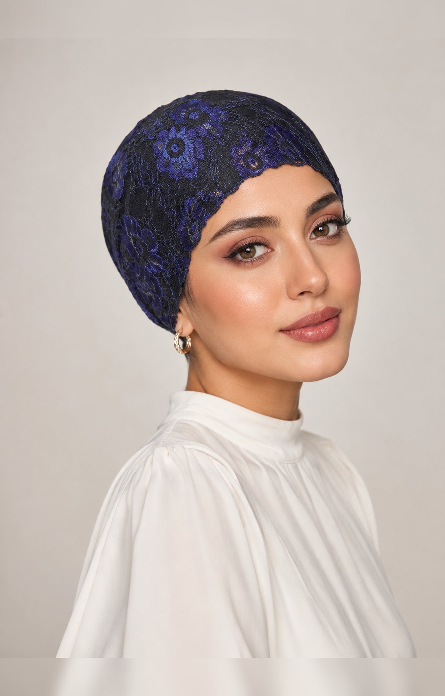 Net Tube Underscarf - Cobalt Blue