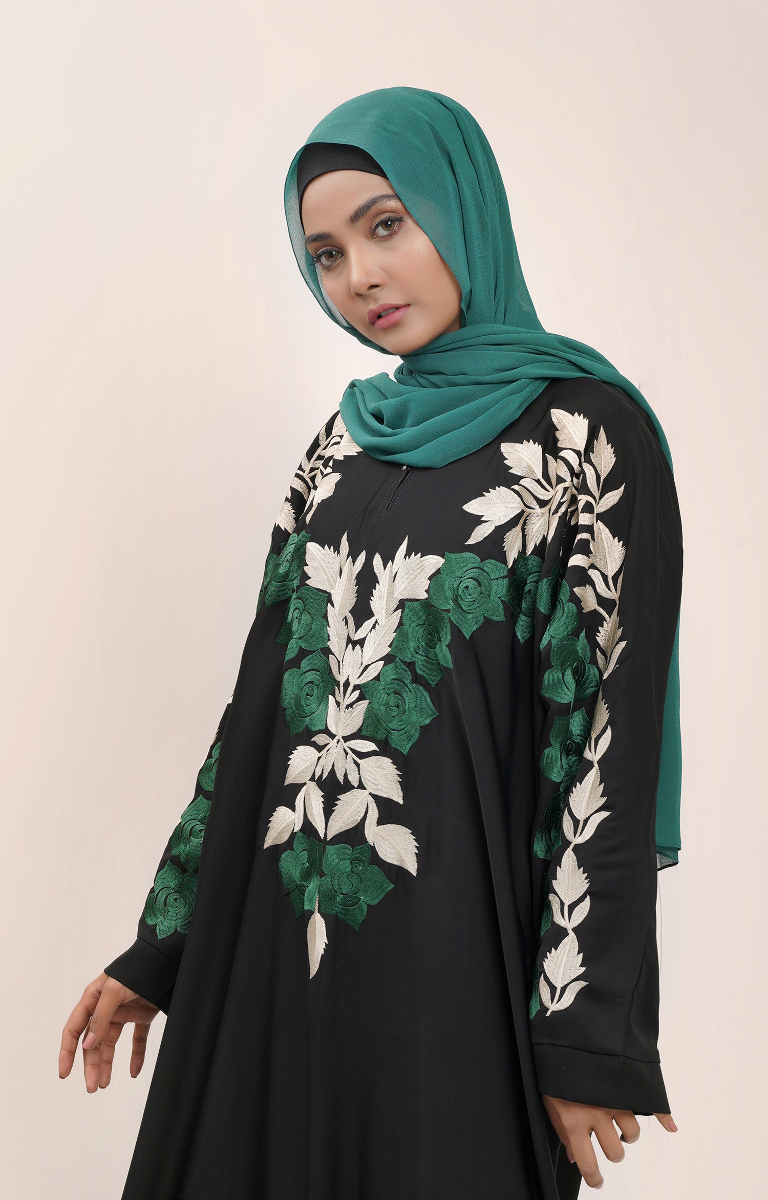 Firuza Embroidered Abaya