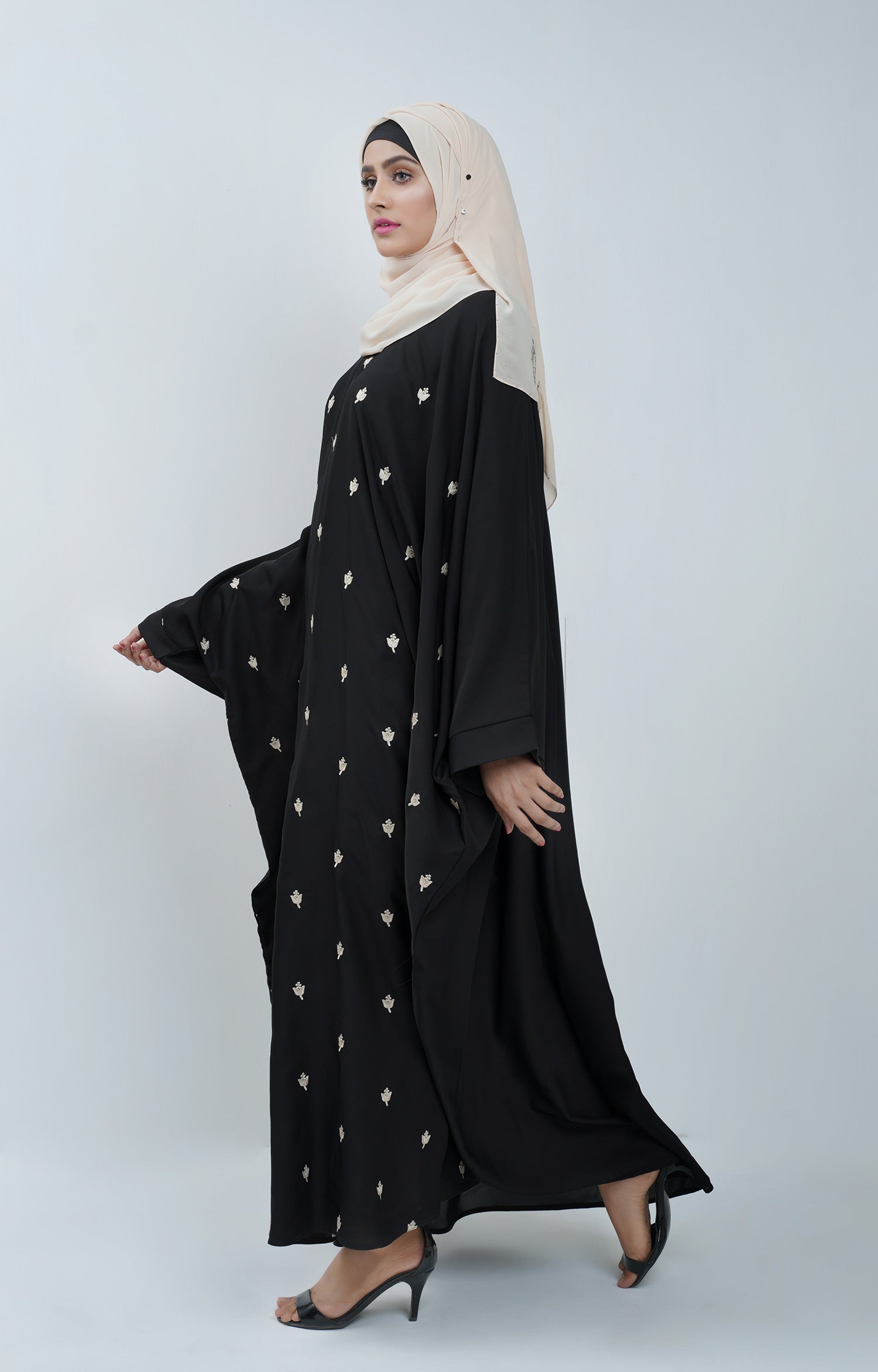 Black Noir Embroidered Abaya