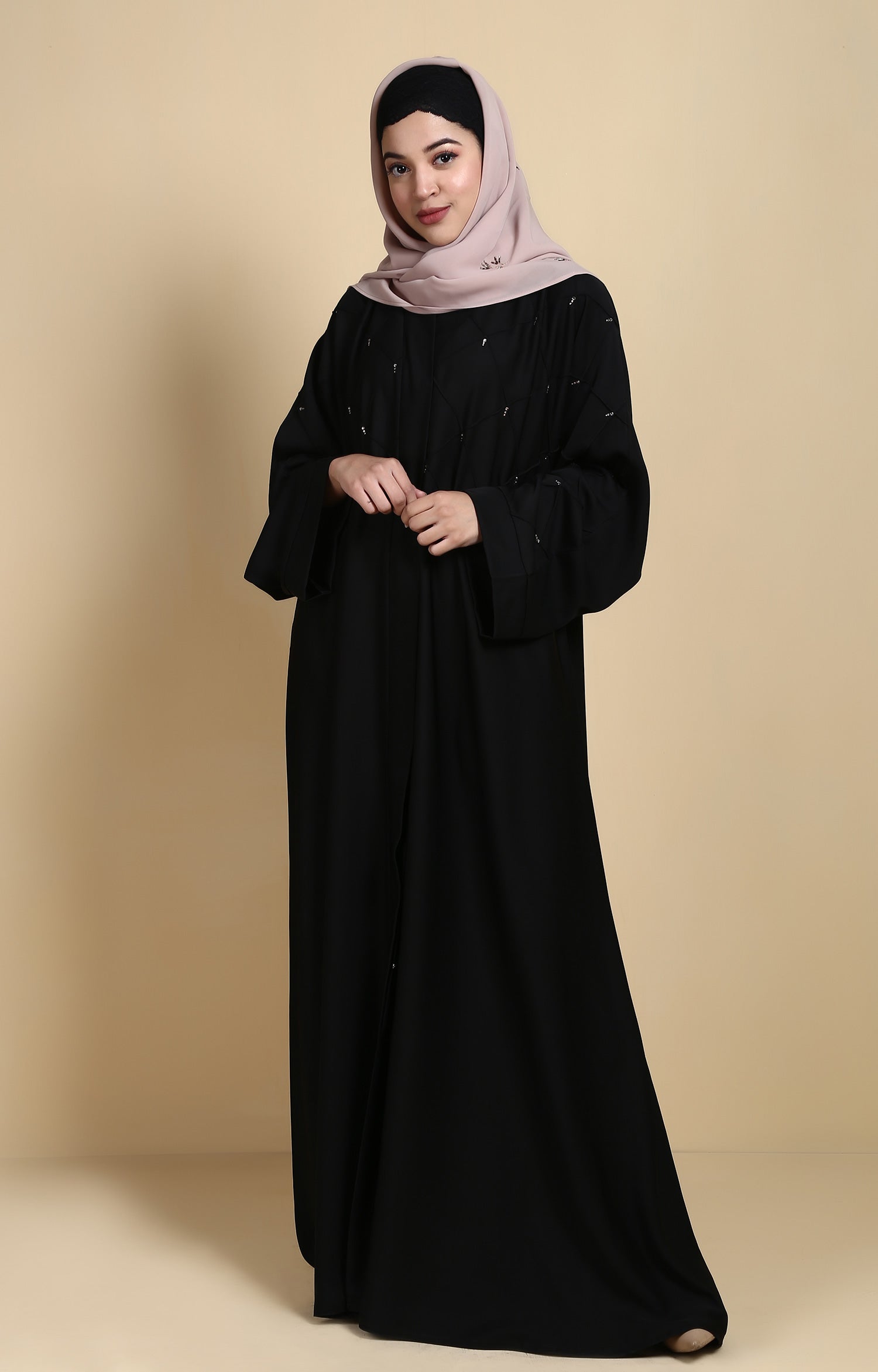 Black Mesh Abaya